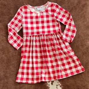Girls Red and White Checkered Dress